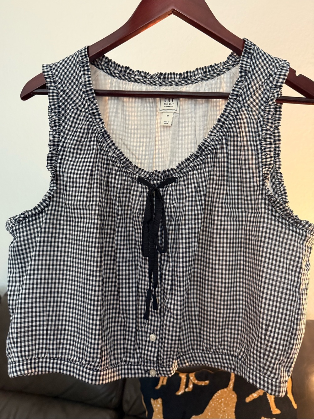 doen Gingham top